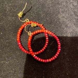 Red drop earrings